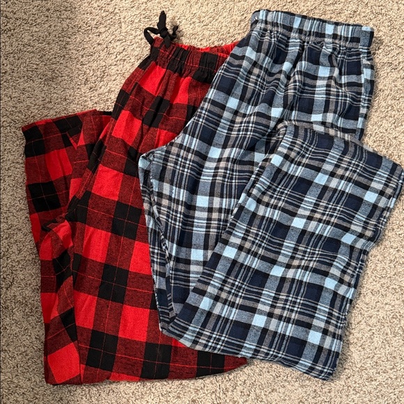 Other - Plaid red and blue pajama pants set